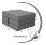SAPPHIRE Z Bed Trifold Mattress Chair Bed – Versatile Morphing Furniture for Comfortable Seating, Sleeping, and Footstool Use, Ideal for Small Spaces and Multi-Functionality
