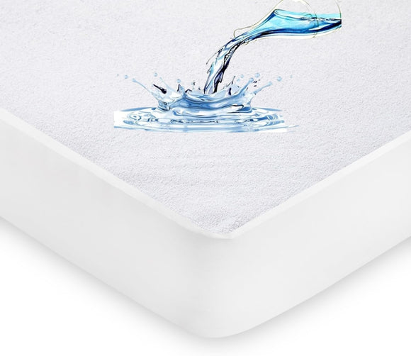 Sapphire 100% Waterproof Terry Towel Mattress Protector – Extra Deep 38cm Fitted Bed Cover – Soft, Breathable & Durable Protection