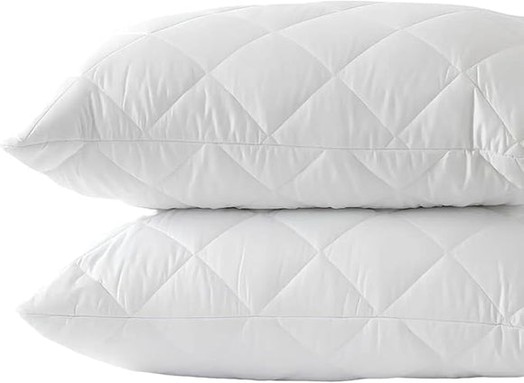 Hotel-Quality Down Alternative Bed Quilted Pillows with Soft Hollow-Fiber Filling