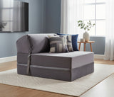 SAPPHIRE Folding Single Z Bed Mattress – 3-in-1 Guest Bed Chair, Fold Out Sofa Bed for Adults & Kids, Portable & Space Saving – Comfortable Foam Lounger Velvet