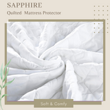 Sapphire 100% Waterproof Quilted Mattress Protector, Extra Deep 38cm