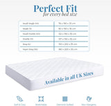 Sapphire 100% Waterproof Quilted Mattress Protector – Extra Deep Fitted Cover (38cm) Breathable, Soft & Noiseless Bed Protection