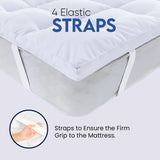 Sapphire Quilted  Mattress Topper - 10 cm Thick With Elastic Corner Straps