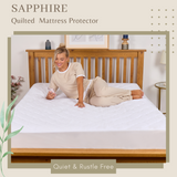 Sapphire 100% Waterproof Quilted Mattress Protector, Extra Deep 38cm