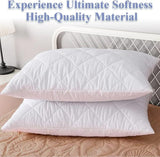 Hotel-Quality Down Alternative Bed Quilted Pillows with Soft Hollow-Fiber Filling