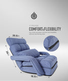 6- POSITION ADJUSTABLE CHAIR SOFA WITH ARMREST & PILLOW