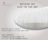 Baby Moses Pram Mattress - Oval Shaped, 4CM Extra Thick & Breathable - NorthWestTrade
