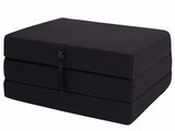 "Cube Z Bed Tri-Fold Futon – Compact Foam Fold Out Chair Bed for Guests, Kids, and Small Spaces" SAPPHIRE