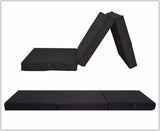 "Cube Z Bed Tri-Fold Futon – Compact Foam Fold Out Chair Bed for Guests, Kids, and Small Spaces" SAPPHIRE