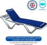 Cushion Pads for Resol & Marina Master Sun Loungers – Comfortable Outdoor Lounger Cushions for Garden, Patio & Poolside Relaxation SAPPHIRE