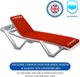Cushion Pads for Resol & Marina Master Sun Loungers – Comfortable Outdoor Lounger Cushions for Garden, Patio & Poolside Relaxation SAPPHIRE