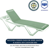 Cushion Pads for Resol & Marina Master Sun Loungers – Comfortable Outdoor Lounger Cushions for Garden, Patio & Poolside Relaxation SAPPHIRE