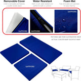 Garden Chair Seat Cushion Set – 3-Piece Outdoor Cushions for Patio Chairs, Loungers & Garden Furniture – Comfortable, Durable & Weather-Resistant SAPPHIRE