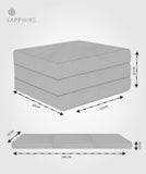 CUBE Z BED TRI FOLD OUT FUTON FOAM FILLING