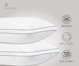 Hotel Luxury Hypoallergenic Bed Pillows for Neck Pain - Soft & Fluffy Down Alternative Sleeping Pillows for Side & Back Sleepers - Standard Size 42 x 70cm - Pillows 2 Pack (2, White) NorthWestTrade