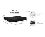 Keter Allibert California Replacement Cushion Pads Armchair Sofa Rattan Garden Cushions(FURNITURE IS NOT INCLUDED) - 2PC Patio Set SAPPHIRE