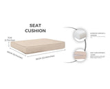 Keter Allibert California Replacement Cushion Pads Armchair Sofa Rattan Garden Cushions(FURNITURE IS NOT INCLUDED) - 2PC Patio Set (Beige) - NorthWestTrade