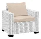 Keter Allibert California Replacement Cushion Pads Armchair Sofa Rattan Garden Cushions(FURNITURE IS NOT INCLUDED) - 2PC Patio Set (Beige) - NorthWestTrade