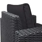 Keter Allibert California Replacement Cushion Pads Armchair Sofa Rattan Garden Cushions(FURNITURE IS NOT INCLUDED) - 2PC Patio Set (Black) SAPPHIRE