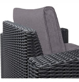 Keter Allibert California Replacement Cushion Pads Armchair Sofa Rattan Garden Cushions(FURNITURE IS NOT INCLUDED) - 2PC Patio Set (Grey) SAPPHIRE