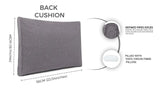 Keter Allibert California Replacement Cushion Pads Armchair Sofa Rattan Garden Cushions(FURNITURE IS NOT INCLUDED) - 2PC Patio Set (Grey) SAPPHIRE