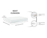 Keter Allibert California Replacement Cushion Pads Armchair Sofa Rattan Garden Cushions(FURNITURE IS NOT INCLUDED) - 2PC Patio Set (White) SAPPHIRE