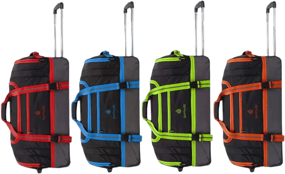 Lightweight Duffle Holdall Bag with Wheels – Durable Travel Luggage Wheeled Bag for Easy Transportation SAPPHIRE
