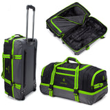 Lightweight Duffle Holdall Bag with Wheels – Durable Travel Luggage Wheeled Bag for Easy Transportation SAPPHIRE