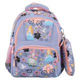 PRINCESS 8403 Kids Character Backpack – School, Nursery & Travel Bag with Lunch Compartment for Girls SAPPHIRE
