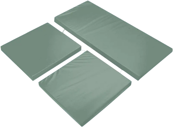 Replacement 3-Piece Greenish Grey Outdoor Cushion Set for Rattan Garden Furniture – Waterproof Chair & Sofa Cushions – Durable & Comfortable Patio Seating Pads SAPPHIRE