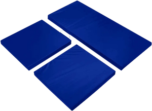 Replacement 3-Piece Navy Cushion Set for Rattan Garden Furniture – Weatherproof Outdoor Chair & Sofa Cushions – Comfortable & Durable Patio Seating Pads SAPPHIRE