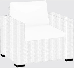 Replacement Cushion Pads for Keter Furniture – Outdoor Seat Cushions for Garden Chairs & Loungers (Furniture Not Included) SAPPHIRE