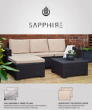 Replacement Cushion Pads for Keter Furniture – Outdoor Seat Cushions for Garden Chairs & Loungers (Furniture Not Included) SAPPHIRE