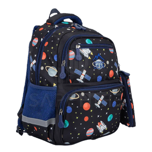 SPACE 8401 Kids Character Backpack – School, Nursery & Travel Bag with Lunch Compartment for Boys & Girls SAPPHIRE