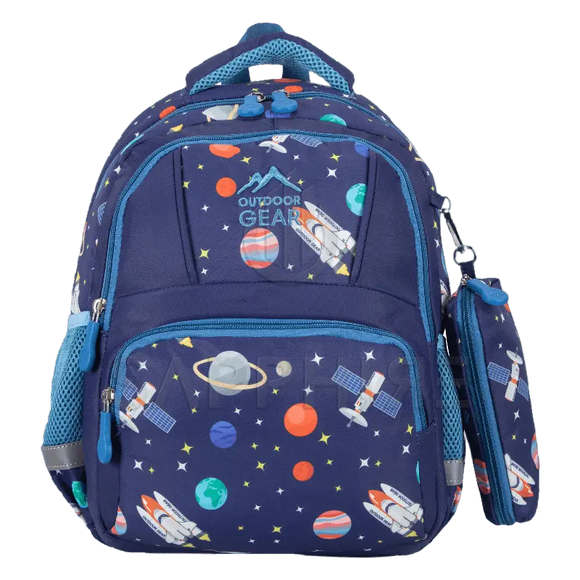 SPACE 8403 Kids Character Backpack – Durable School, Nursery & Travel Bag with Lunch Compartment SAPPHIRE