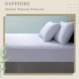 Sapphire 100% Waterproof Quilted Mattress Protector – Extra Deep Fitted Cover (38cm)  Breathable, Soft & Noiseless Bed Protection NorthWestTrade