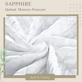 Sapphire 100% Waterproof Quilted Mattress Protector – Extra Deep Fitted Cover (38cm)  Breathable, Soft & Noiseless Bed Protection NorthWestTrade