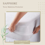 "Sapphire 100% Waterproof Terry Towel Mattress Protector – Extra Deep 38cm Fitted Bed Cover – Soft, Breathable & Durable Protection" NorthWestTrade