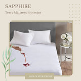 "Sapphire 100% Waterproof Terry Towel Mattress Protector – Extra Deep 38cm Fitted Bed Cover – Soft, Breathable & Durable Protection" NorthWestTrade
