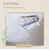 "Sapphire 100% Waterproof Terry Towel Mattress Protector – Extra Deep 38cm Fitted Bed Cover – Soft, Breathable & Durable Protection" NorthWestTrade