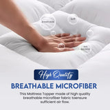 "Sapphire Quilted Mattress Topper – 10cm Thick with Elastic Corner Straps for Extra Comfort and Support" SAPPHIRE