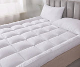 "Sapphire Quilted Mattress Topper – 10cm Thick with Elastic Corner Straps for Extra Comfort and Support" SAPPHIRE