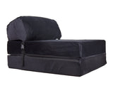 SAPPHIRE Folding Single Z Bed Mattress – 3-in-1 Guest Bed Chair, Fold Out Sofa Bed for Adults & Kids, Portable & Space Saving – Comfortable Foam Lounger Velvet