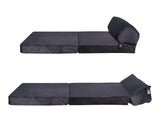 SAPPHIRE Folding Single Z Bed Mattress – 3-in-1 Guest Bed Chair, Fold Out Sofa Bed for Adults & Kids, Portable & Space Saving – Comfortable Foam Lounger Velvet