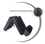 SAPPHIRE Folding Single Z Bed Mattress – 3-in-1 Guest Bed Chair, Fold Out Sofa Bed for Adults & Kids, Portable & Space Saving – Comfortable Foam Lounger Velvet