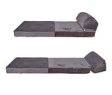 SAPPHIRE Folding Single Z Bed Mattress – 3-in-1 Guest Bed Chair, Fold Out Sofa Bed for Adults & Kids, Portable & Space Saving – Comfortable Foam Lounger Velvet