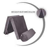 SAPPHIRE Folding Single Z Bed Mattress – 3-in-1 Guest Bed Chair, Fold Out Sofa Bed for Adults & Kids, Portable & Space Saving – Comfortable Foam Lounger Velvet