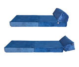 SAPPHIRE Folding Single Z Bed Mattress – 3-in-1 Guest Bed Chair, Fold Out Sofa Bed for Adults & Kids, Portable & Space Saving – Comfortable Foam Lounger Velvet