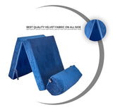 SAPPHIRE Folding Single Z Bed Mattress – 3-in-1 Guest Bed Chair, Fold Out Sofa Bed for Adults & Kids, Portable & Space Saving – Comfortable Foam Lounger Velvet