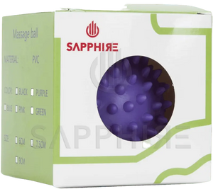 "Spiky Massage Ball 7.5cm – Purple Trigger Point Therapy Ball for Muscle Recovery, Hand Exercise & Stress Relief" SAPPHIRE